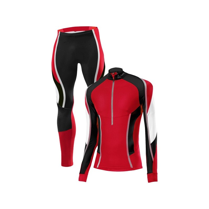 Löffler costume de course noir-rouge (enfants)